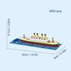 Non-Toxic Moc Creative Cruise Ship Micro Building Blocks Diy Tabletop Decoration Bricks Toys Titanic Model Birthday Christmas Gifts