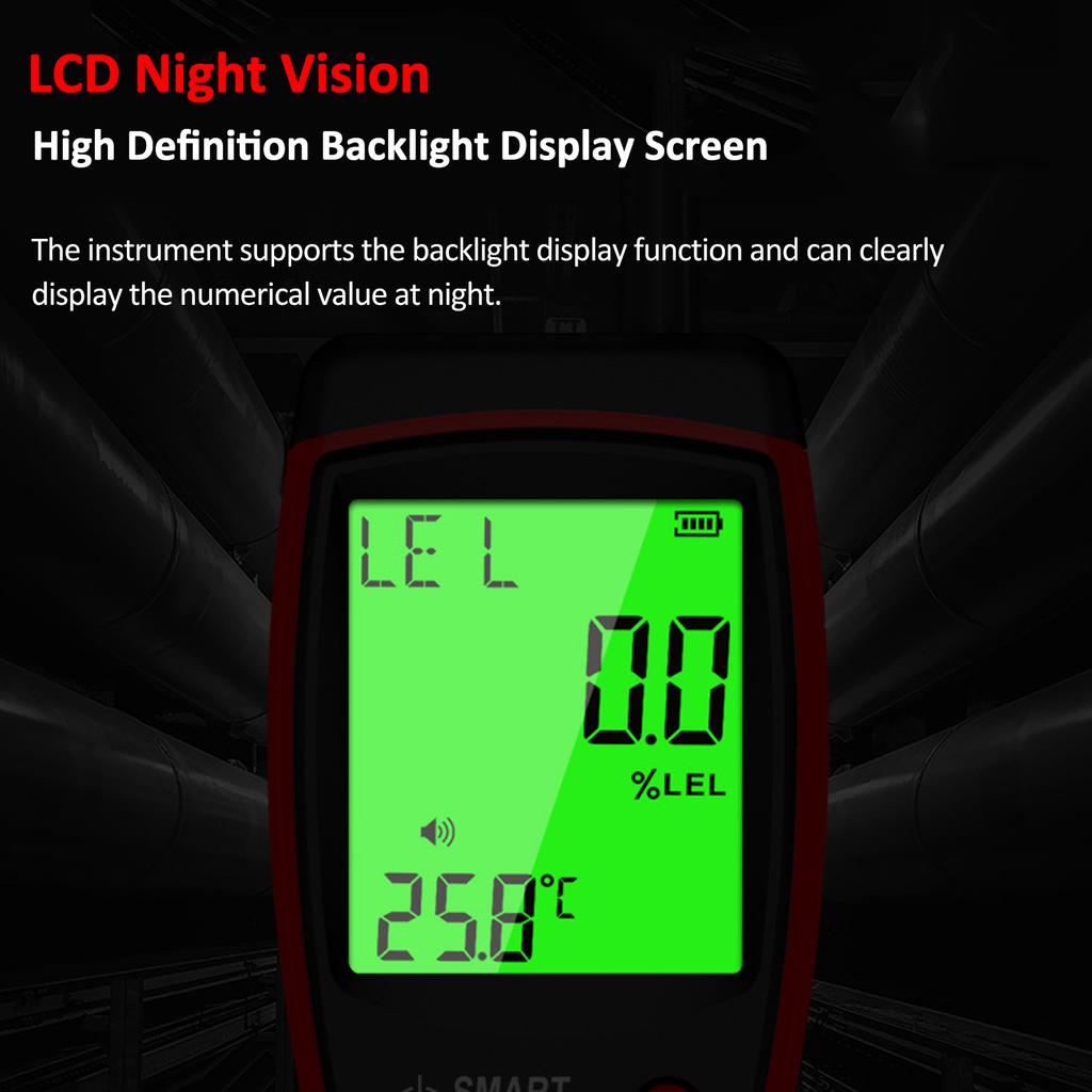 SMART SENSOR Handheld Combustible Gases Leak Detector Natural Gases Leakage Tester Portable Combustible Gases