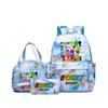 Rhythm box teen schoolbag sprunki cartoon print backpack pencil bag three-piece children's schoolbag 4