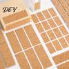 DIY Craft Labels for Storage Self-Adhesive Cork Labels, Waterproof Stickers with Retro Wood Texture, Small Crafts Removable Writable Tags Jars