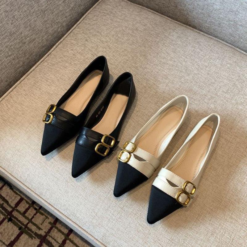 Fashion Ladies Footwear Slip-on Pointed Toe Office Women's Flat Shoes Ballet Flats High Quality Fashion Comfortable and Elegant Lastest