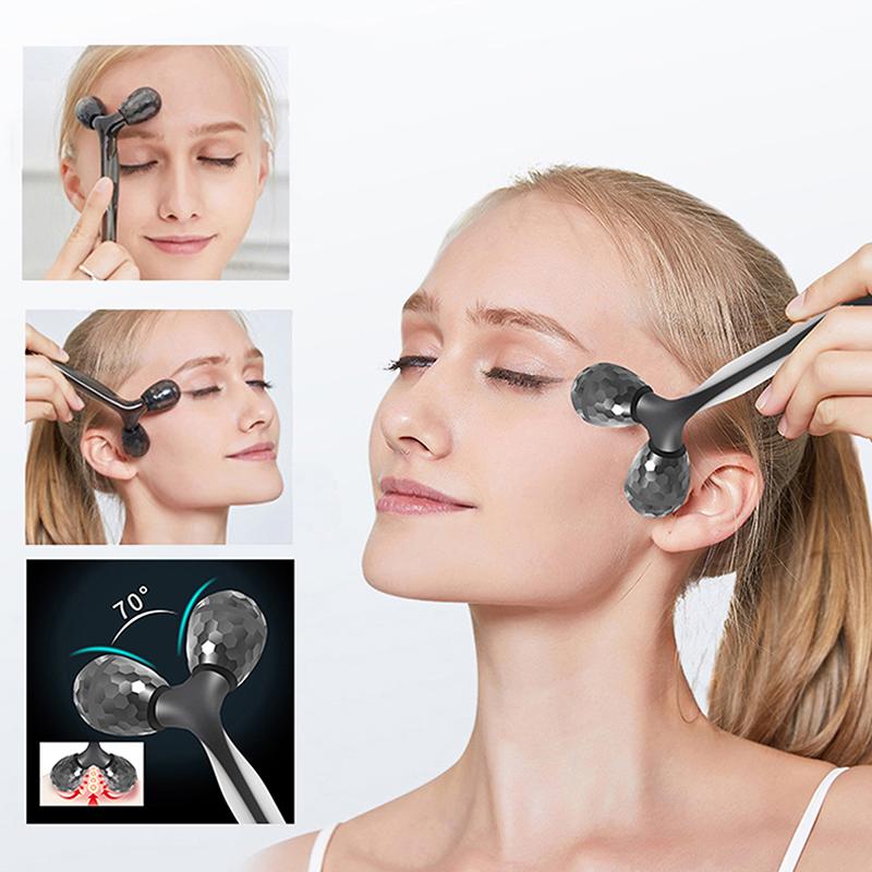Manual Roller Massager Face Magnetic Massager Lift Face Roller Massager Y Shape Body Massage Tool Skin Care Tools Neck Massager