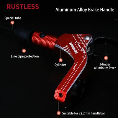 E-Bike-Hydraulikbremsen-Set mit 160-mm-Rotoren vorne und hinten, hydraulischer Scheibenbremssattelhebel für
