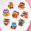 Loong Acrylic Spring Festival Pin Dancing Lion New Year Badge Jewelry Chinese Style Pin  Unisex