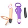 Skin Friendly Beginner Vibrating Strap On Dildo Double Penetration Anal Plug Reusable Adult Toy for Men