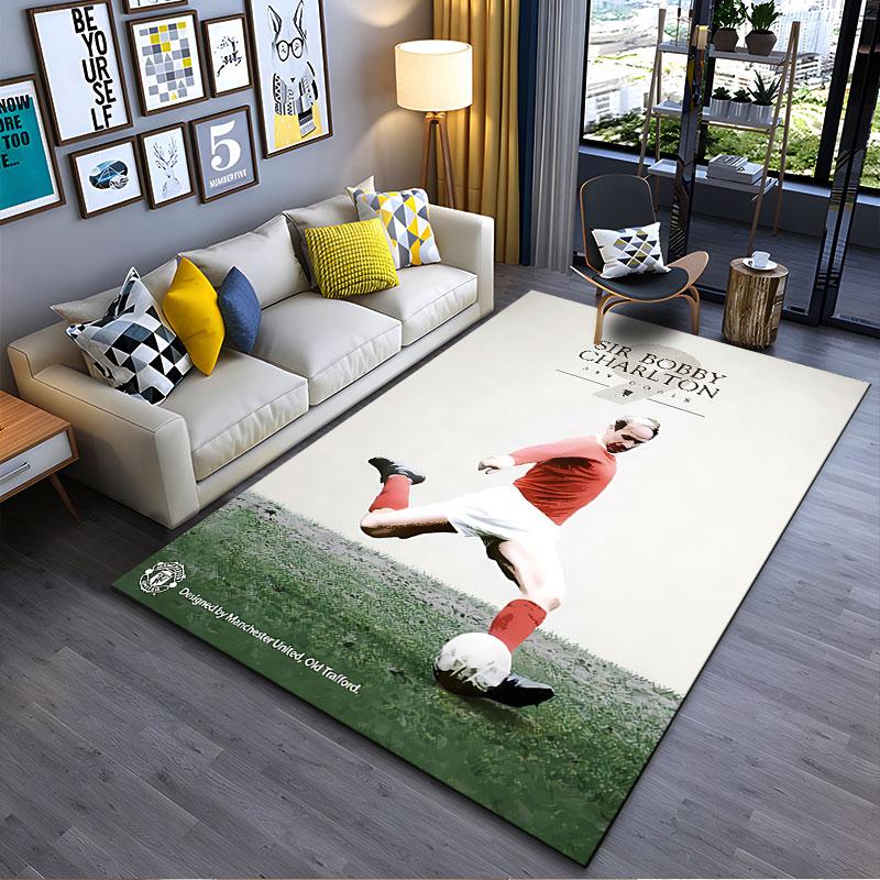 "Football Legend Carpet Design" Suitable As a Non-slip Mat for the Living Room or Bedroom Sofa