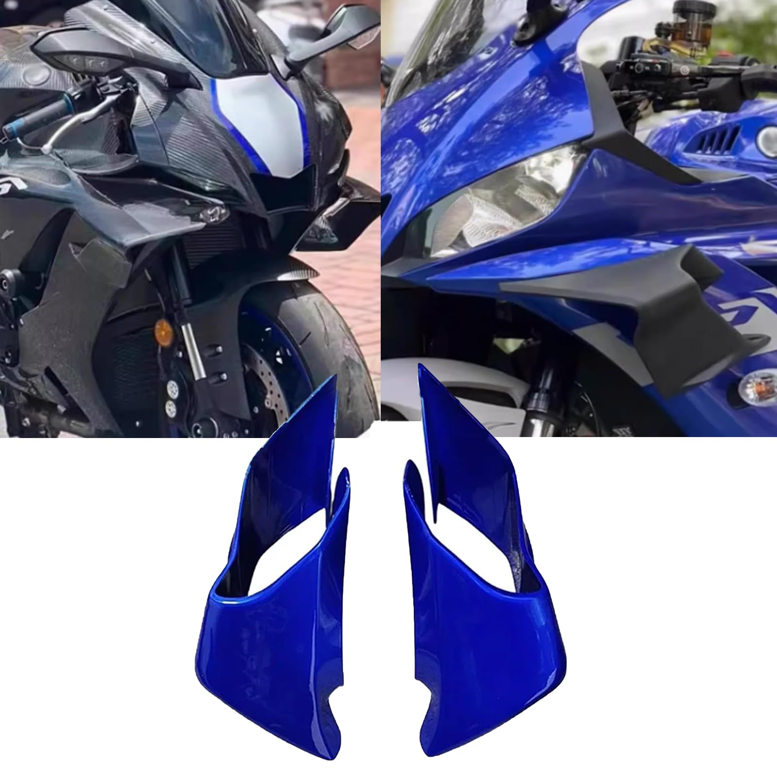 

FOR YZF-R3 YZF-R6 YZF-R1 YZF-R25 2015-2025 2023 2024 Motorcycle Side Wing Motorcycle Accessories Fixed синий