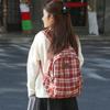 Zaino atmosfera coreana zaino scolastico in lana autunno e inverno zaino a quadri retrò letterario zaino per studente universitario femminile zaino per la classe