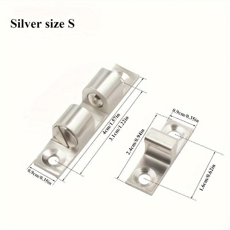 10Pcs Zinc Alloy Door Bead Locks Furniture Door Ball Latch Heavy-Duty Adjustable Positioning Buckles Spring Ball Catch Latches