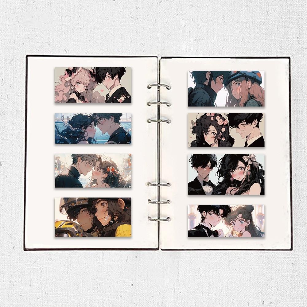 50-Piece Cartoon Couple Portrait Stickers - Waterproof DIY Decor for Guitar, Notebook & Luggage