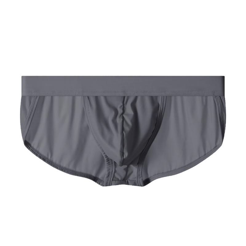Male Summer Sexy Ice Silk Sports High Cross Triangle Briefs