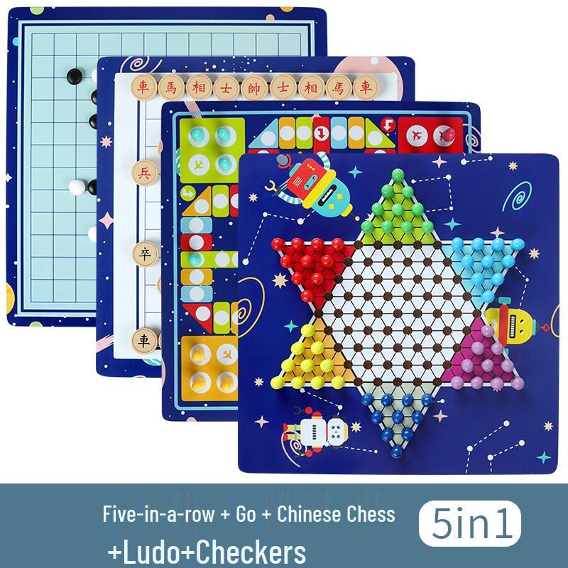Brangdy 5-in-1 Board Game Set