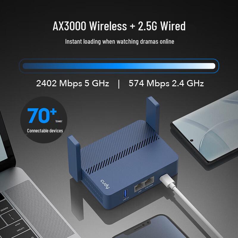 CUDY AX3000 WiFi 6 Portable Mini Router (CN Version)