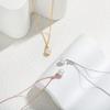 Necklace for 18K gold 925 freshwater cubic zirconia rose with genuine jewelry [Pasurohu] women, K18, coating, silver, pearl, pearl, 6.5mm, top-quality