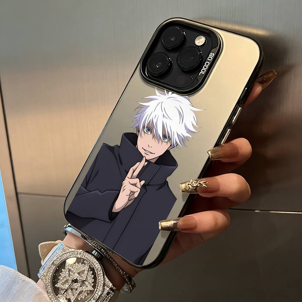 J-Jujutsu K-aisen-opular Characters Phone Case For IPhone17 16 11 12 13 14 15 16 Pro Max Plus Cover Colored Silver Funda Bumber