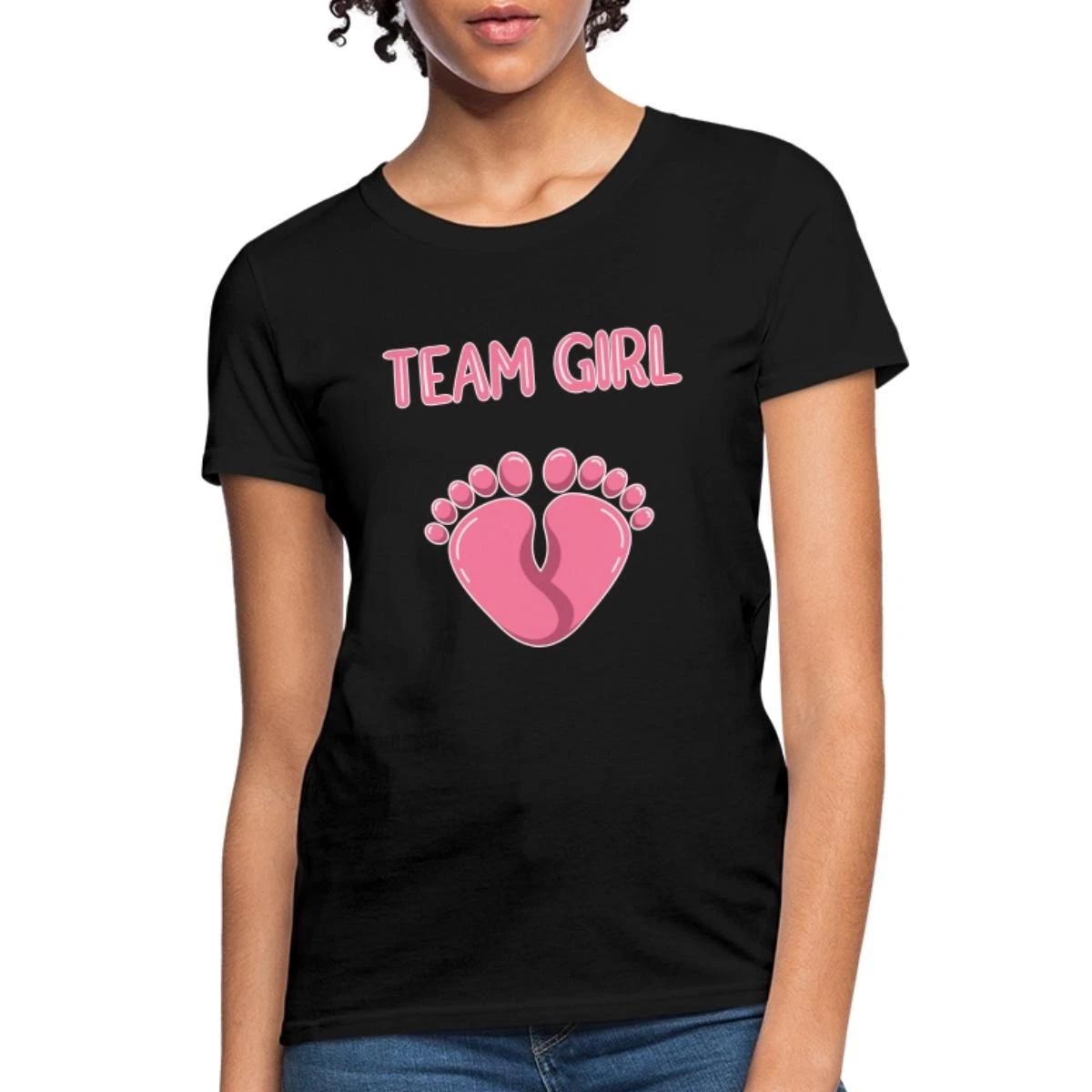 Team Girl Gender Reveal Baby Shower Women s T-Shirt M