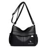 Middle-Aged Mother Bag Multi-Layer Women's Bag PU Shoulder Bag Large Capacity Lightweight Crossbody Bag