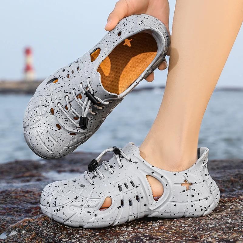 Fashion Fashion Platform Men Slippers Women Beach Sandals Outdoor Summer Clogs Shoes Male Soft EVA Indoor Home Slides Lover Flip Flops