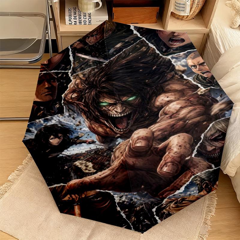 1PC Attack Titan Automatic Umbrella - Suitable Travel Outdoor Portable Umbrella Birthday Gift Daily Essentials