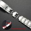 For Seiko Watchband No. 5 Diving Sxns80 Snxs79 Snxs79k Snxs77 Snxs73 Series 19mm Curved End Stainless Steel Strap Folding Buckle