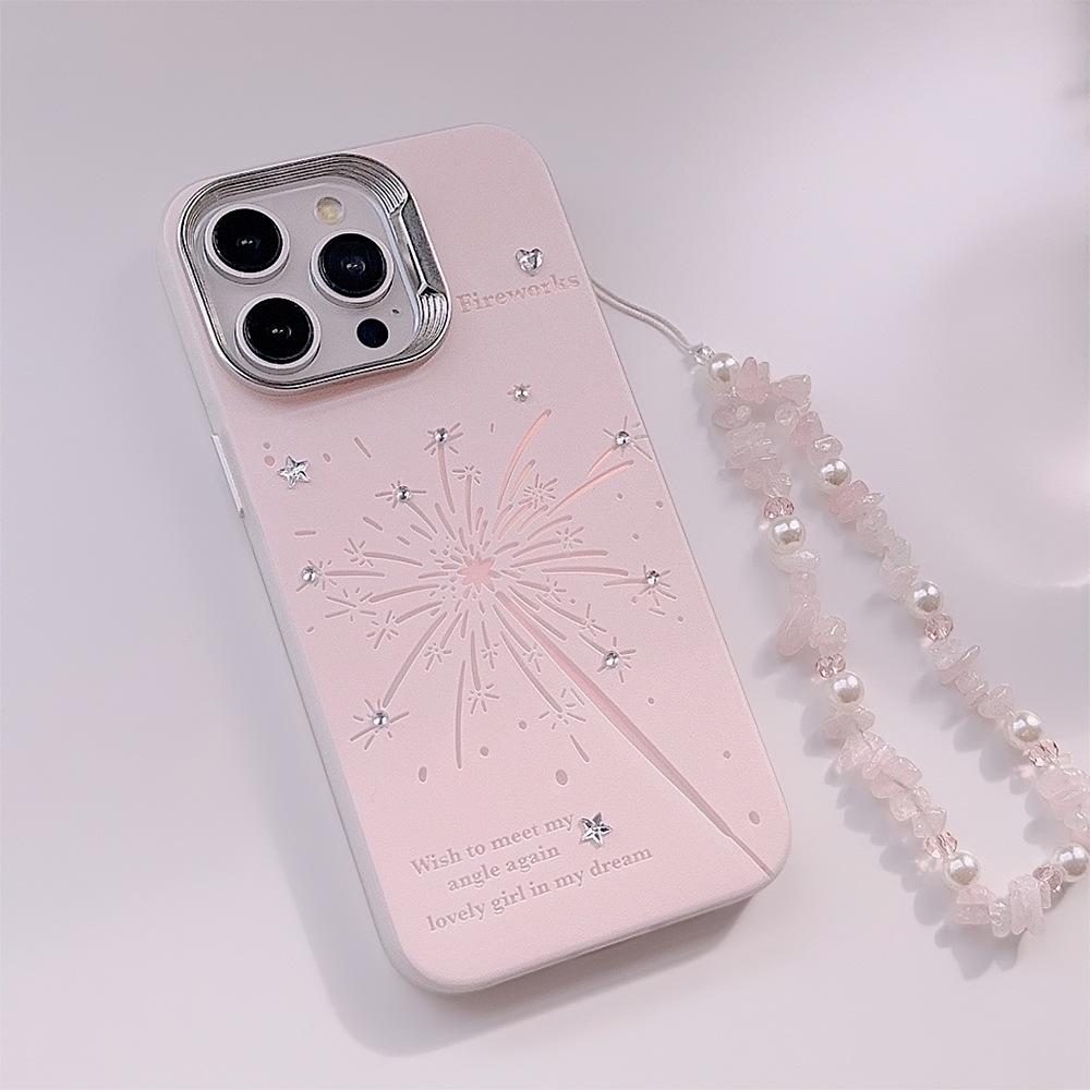Pink Fairy Stick Iphone15 Suitable for 14Promax Mobile Phone Case Apple 16 Firework Lanyard 12 Laser Huawei