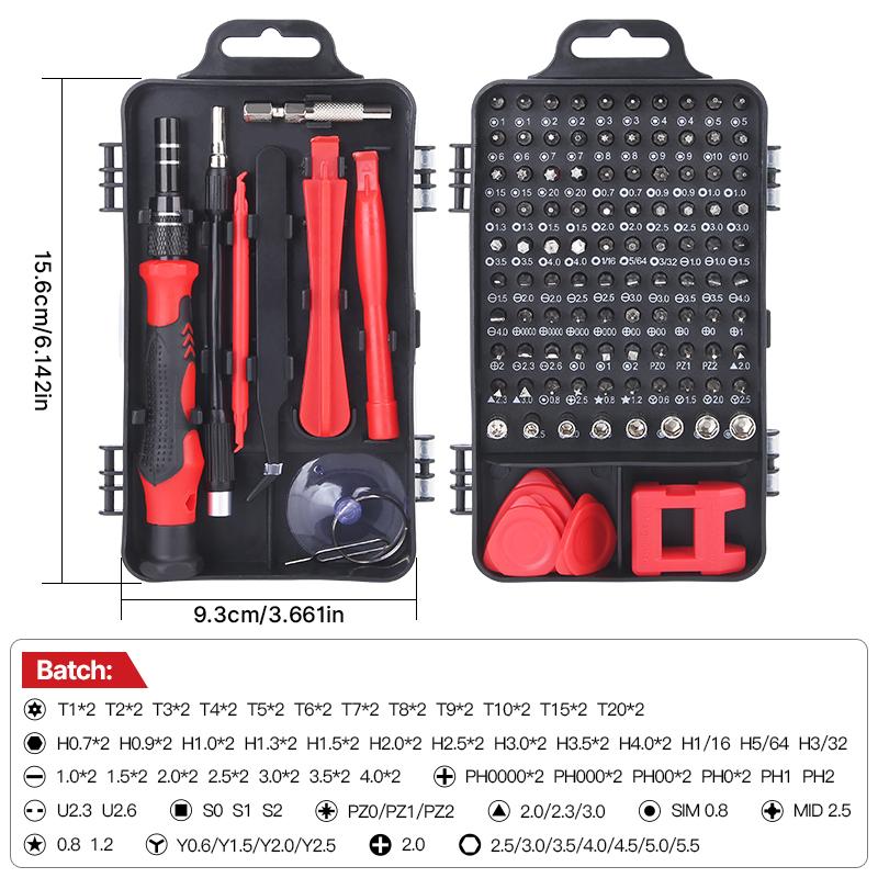 115 In 1 Magnetic Precision Screwdriver Set Mini Repair Tool Kit For Computer Laptop Cell Phone Household Repair Tool