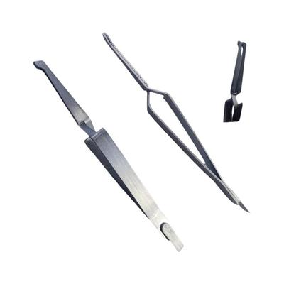 3 Pcs Dental Orthodontic Bracket/Buccal Tube Tweezer Serrated Bonding Holder Tools Dentist Instrument