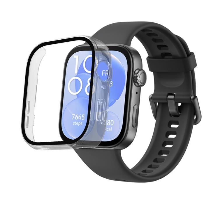 Coque compatible Huawei Watch Fit 3 - Protection rigide étui transparent écran verre trempé Phonillico®