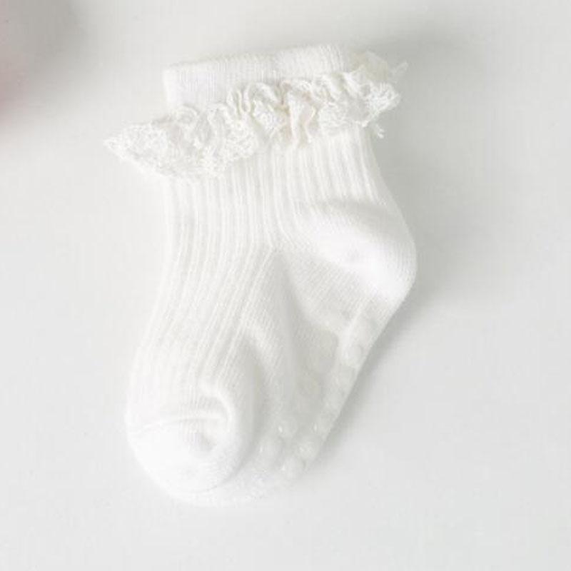 4Pair/lot New Baby Children's Non-slip Autumn Winter Cotton Socks Solid Baby Foot Socks