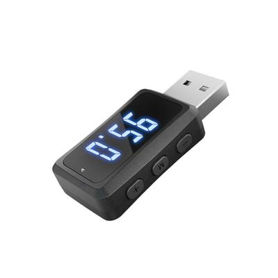 מתאם מקלט אודיו משדר USB בלוטות' 5.3 אוטומטי FM02 עם מסך תצוגת LED