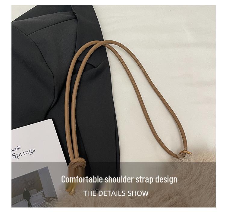 Geantă de umăr crossbody de pluș toamnă/iarnă: Geantă de umăr elegantă, unică, cu textură de nișă