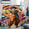 Dragon Ball character Print Flannel Blanket High quality Comfortable for All Seasons Home Decor Warmth and Comfort Perfect for Christmas Gifts