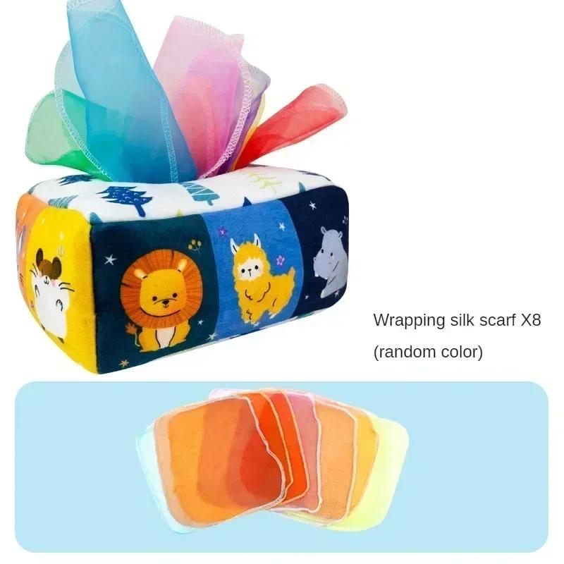 Baby Draw Paper Towel Tearing Tissue Box Baby Puzzle Early Education Montessori Children Cloth Toys Sensory Gift Montessori Toys