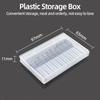 Mini Transparent Plastic Tool Storage Container 20-Hole Parts Box for Rotary File Milling Cutter Nail Tool Polishing Organization