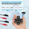 USB C Tester,2 In 1 Type C USB Tester Color Screen IPS Digital Multimeter,Voltage,Current,Power,Resistance,Temperature,with Clip