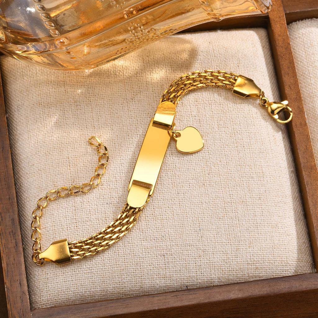 Vnox Engraved Bracelets For Children Baby,Stainless Steel Curved Nameplate Free Customized,Fashion Jewelry Butterfly Accessory