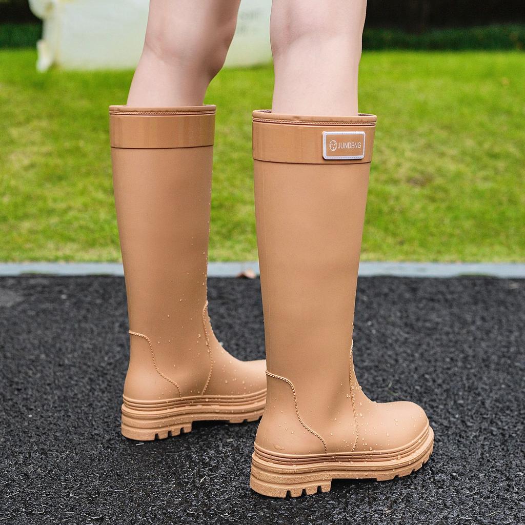 Grube Kalosze Damskie Kalosze Dla Dorosłych Modne Odzież Outdoorowa Wodoodporne Antypoślizgowe Odporne na Ścieranie Długie Buty