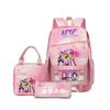 School Season Printed Student Schoolbag Backpack Shoulder Pencil Bag Three-Piece Set