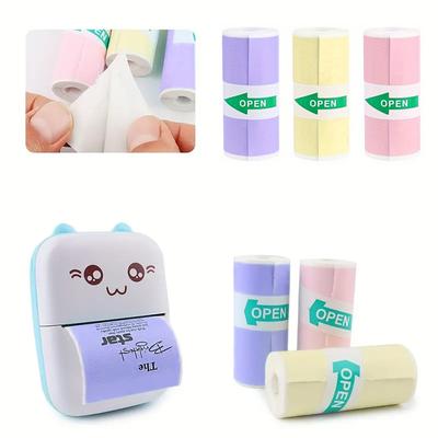 3 rollen miniprinterpapier, thermisch papier, printbare stickers voor pocketthermische printers