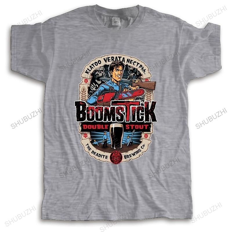 Fashion Brand T Shirt Mens Evil Dead Boomstick Mens Short Sleeve Tshirt Pure Cotton Round Collar Anime In 2016 Latest Style