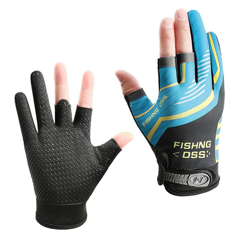 Unisex Breathable Anti-Slip Three-Fingerless Fishing & Cycling Gloves - Summer Sun Protection & Wear-Resistant