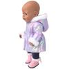 Long Coat Winter Doll Clothes For 18 Inch Girl Dolls Soft Plush Outfit Set Simple Wear Design