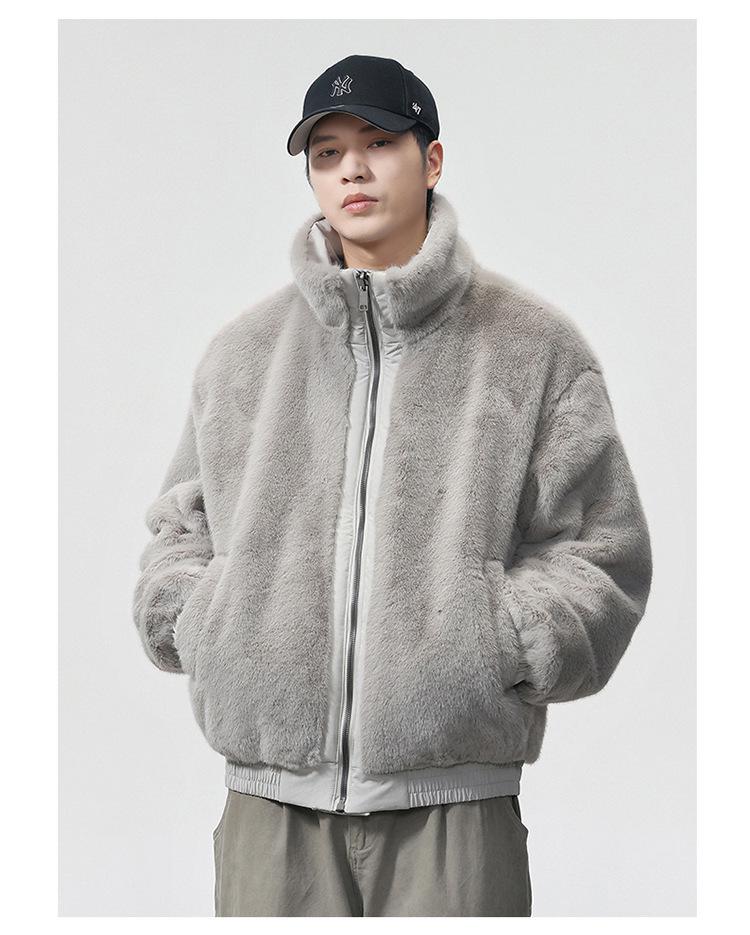 2025 Autumn/Winter Men's Double-Sided Hooded Cotton Jacket - Casual Fashion Workwear Outerwear