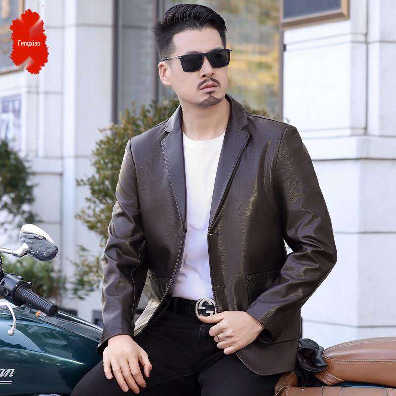 Lässiger Herren-Lederblazer aus dünnem Leder