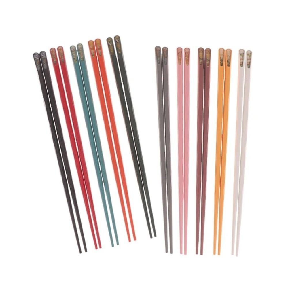10Pairs Chinese Style Colourful Chopsticks Set Alloy Antifungal National Tide Chopsticks Food Grade Heat-resisting