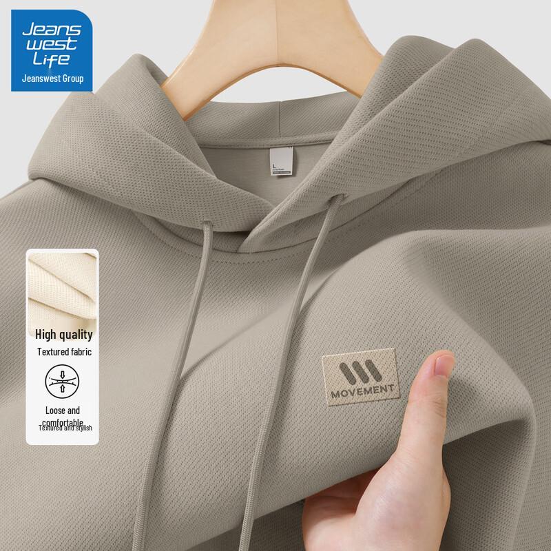 JEANSWEST LIFE Men's Loose Fit Hooded Sweatshirt