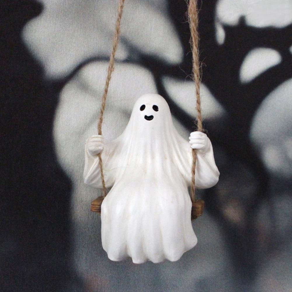 Halloween Swing Ghost Pendant Ghost On a Swing Figure Ornament