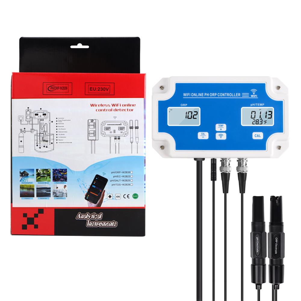 

3 в 1 WiFi цифровой измеритель pH ORP температуры тестер качества воды онлайн пульт дистанционного управления многофункциональный смарт-монитор Tuya APP управление EU Plug