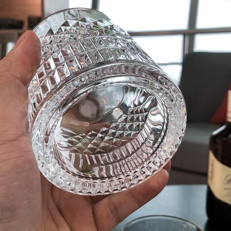 330ml Vintage Cup Transparent Crystal Glass Whiskey Cup Brandy European Style Wine Glasses Cups  Cups Drinking Glass