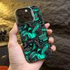 Black Comic Style Phone Case For iPhone 14 Pro Max Plus 16 15 11 12 13 Pro Max Mini X XS XR 7 8 Plus SE  Shockproof Cover